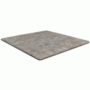 Plateau carré de table extérieur Smartline 70x70cm décor zinc