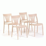 RATTATAN Set 4 Chaises en polypropylène avec fibre de verre empilables pour extérieur et jardin, bar et restaurant, cuisine design moderne - GINA - RATTATAN Set 4 Chaises en polypropylène avec fibre de verre empilables pour extérieur et jardin, bar et restaurant, cuisine design moderne - GINA -