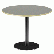 RestooTab - Table Rome XL Ø110cm verde comodoro fenix chants couleur laiton - vert Bois manufacturé TB-ROMXL-R110M-VER.CO-LAI