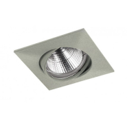 Spot encastré - carré - orientable nix à équiper d'une ampoule gu 10 gu 5.3 50w coloris nickel mat - 6507