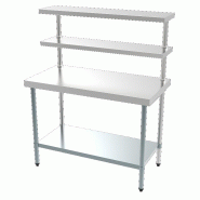 Station de travail 600 avec étagères en galva longueur 1200 - P7490.0100