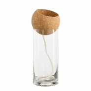 Vase auto-arrosant en verre Ø10 x H 26cm
