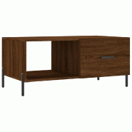VidaXL Table basse chêne marron 90x50x40 cm bois d'ingénierie Modèle Aero Confort - 829227