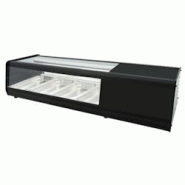 Vitrine réfrigérée pour tapas avec 4 gn 1/3 verre plat - 1105x400x300 mm - 160 W 230/1V - 13R48114 Eurast - inox 13R48114 Vitrine réfrigérée pour tapas avec 4 gn 1/3 verre plat - 1105x400x300 mm - 160 W 230/1V - 13R48114 Eurast - inox 13R48114