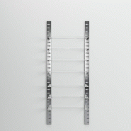 Élément de départ Zetawall chrome 7 tablettes verre L90xH240cm