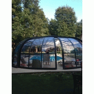 Abri piscine haut rotonde / fixe / en polycarbonate alvéolaire