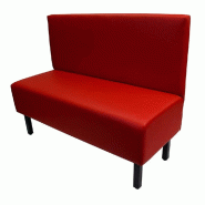 Banquette d'intérieur Rotterdam tapissée simili cuir rouge