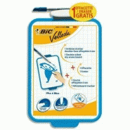 Bic velleda ardoise ecolier double face effaçable + feutre bleu effaçable + effacette - turquoise x1