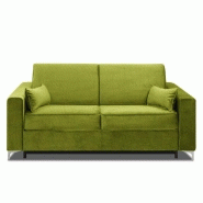 CANAPÉ CONVERTIBLE EXPRESS JACKSON 160CM COMFORT BULTEX® 12CM SOMMIER LATTES RENATONISI TWEED VERT