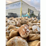 Galet 40/60 Rainbow - Veiné ocre, rouge et blanc - Pour aménagements paysagers