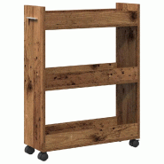 Helloshop26 - Armoire rectangulaire moderne de rangement 60 x 22 x 79 cm design minimaliste intérieur en bois ancien 02_0052162 - Bois massif 3000237