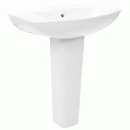 Helloshop26 - Vasque autoportant avec socle céramique blanc 65x52 cm 02_0002568 - 3000100651536