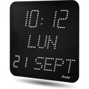 Horloge LED Style II 7 Date, alimentation 230V, indépendante, LED blanche - BODET