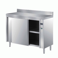 ITALCONCEPT L2G Meuble Etuve Inox 304 Adosse, Portes, 850 x 2000 x 700mm - 3616350002372