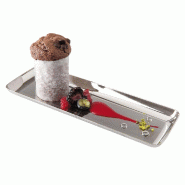 Mini plateau métallisé en PS injecté 19x6,5x1,2cm - par 500