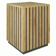 Podium haut Vertigo T03 MDF noir et chêne clair 45x45x60cm_0