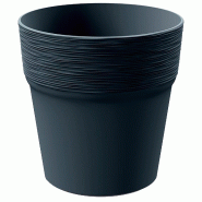 Prosperplast - Pot FURU - 17,8x17,8x18 cm, coloris Anthracite - gris plastique polypropylène ZA3298