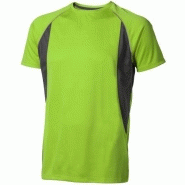 T-shirt Cool Fit manches courtes pour homme Quebec - polyester respirant avec détails réfléchissants T-shirt Cool Fit manches courtes pour homme Quebec - polyester respirant avec détails réfléchissants