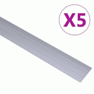 Vidaxl profils de sol 5 pcs aluminium 134 cm argenté 146807
