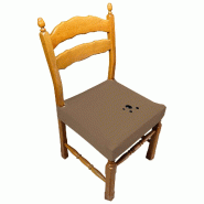 Wellhome - Housse de chaise antitache pour assise de 35-50 cm couleur crème - beige WH0294