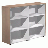 Armoire de rangement ouverte - 4 étagères - L. 163 x P. 43 x H. 120 cm So Flora - Frêne Noir_0