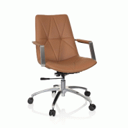 Chaise de bureau / Siège pivotant SARANTO II Similicuir Couleur caramel hjh OFFICE - marron plastique 670980