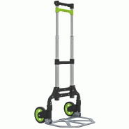 Diable pliable transport colis 38.5 x 41 x 100 cm pliage compact supporte 70 kg pratique moderne en aluminium argent 21_0007130 - aluminium 3000276916