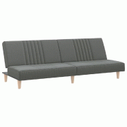 Helloshop26 - Canapé-lit 200 x 89 x 70 cm tissu gris foncé 02_0019838 - gris polyester 3001030188000