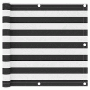 Helloshop26 - Écran de balcon brise pare vue protection confidentialité 90 x 500 cm tissu oxford anthracite et blanc 02_0009992 - 3000537847762 Helloshop26 - Écran de balcon brise pare vue protection confidentialité 90 x 500 cm tissu oxford anthracite et blanc 02_0009992 - 3000537847762
