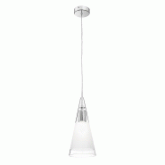 ROSSINI ILLUMINAZIONE Suspension Simple Renoir - Structure En Métal Chromé Et Diffuseur En Verre Soufflé Blanc Satiné, Raccordement E27, Ip20 - Ro