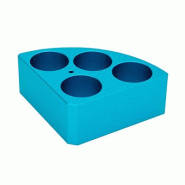 Support poly-block bleu, 4 trous, Ø28x30mm - Ref.: LBM012 Support poly-block bleu, 4 trous, Ø28x30mm - Ref.: LBM012