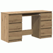 VidaXL Bureau chêne artisanal 140x50x77 cm bois d'ingénierie Modèle Milan Cuisine - 855961