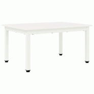 VidaXL Table basse Blanc 60 x 50 x 36 cm Bois de pin massif Modèle Zenith Prestige - 892764