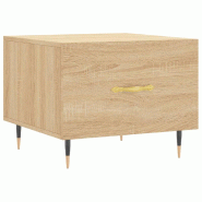 VidaXL Table basse Chêne sonoma 50x50x40 cm Bois d'ingénierie Modèle Aero Nova Pro - 829354