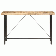 VidaXL Table de bar 180x70x107 cm Bois de manguier brut Modèle Sirius Rectangulaire - 286613