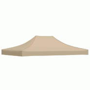 VidaXL Toit de tente de réception 4x3 m Beige 270 g/m² Modèle Atlas Office Pro Chic - beige 315353