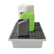 Bacs de rétention empilable 70L - avec ou sans caillebotis - fabriqués en France - BCRTTHDBC-PU56/CLB_0