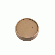 Betik Ecoline – 300 unités – Couvercle rond carton kraft – Ø 150 mm – pour Bol 500 / 750 / 1000 ml - transparent en carton 1011178