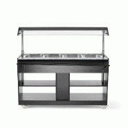 Buffet chauffant, HENDI, GN 1/1, 1490x765x(H)1370mm - noir inox 274064