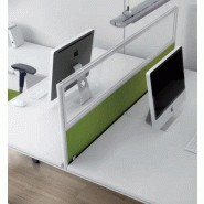 Cloison frontale haute pour bureaux Bench - Mobel Linea - 180, Blanc, Vert A529_0