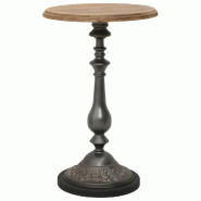 Décoshop26 - Table d'appoint support de plante 40 x 64 cm en bois de sapin massif + MDF + acier DEC032377 - acier 3000258954947