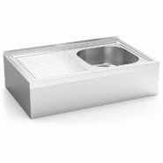 FRICOSMOS 1C,EI 1C,EI évier suspendu 1000x500x220 mm. Dimensions cuve 420x350x150 mm. - inox 050230OST