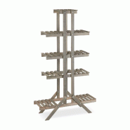 Helloshop26 - Étagère à fleurs escalier 5 niveaux 142 x 83 x 25 cm pour plantes décoratives style rustique en bois naturel 13_0005568 - Bois massi