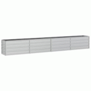 Helloshop26 - Jardinière bac lit surélevé plantes fleurs terrasse jardin de jardin 320 x 40 x 45 cm acier galvanisé argenté Argent 02_0039429 - 3 Helloshop26 - Jardinière bac lit surélevé plantes fleurs terrasse jardin de jardin 320 x 40 x 45 cm acier galvanisé argenté Argent 02_0039429 - 3