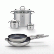 Lot 2 Poêles 28/32cm & 3 Faitouts 12/16/26cm Elo Profi Therm Platinum - gris inox 3176239953138