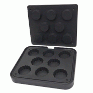 Maxima - Moule à Tartelettes Ondulé - 8 pièces - Ø intérieur 71 mm, Ø extérieur 84 mm, hauteur 25 mm - plaque de cuisson 380x328 mm - 9374331_0