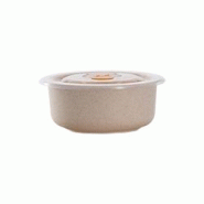 Packnwood FHC - 40Pcs - Bol réutilisable en composite beige avec couvercle en plastique PP - H58mm 300ml - beige plastique 294WBOBO300 Packnwood FHC - 40Pcs - Bol réutilisable en composite beige avec couvercle en plastique PP - H58mm 300ml - beige plastique 294WBOBO300