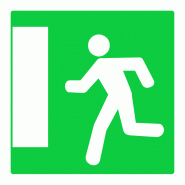 Panneau de service - Issue de secours vers la gauche CE30b - WP Signalisation Panneau de service - Issue de secours vers la gauche CE30b - WP Signalisation