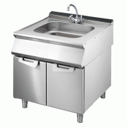 Plonge inox sur coffre 2 portes format 800 x 730 x 870 mm - PVS7080LAP_0