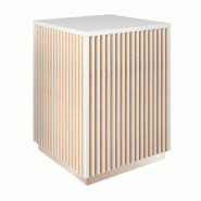 Podium haut Vertigo T01 MDF naturel et blanc 45x45x60cm